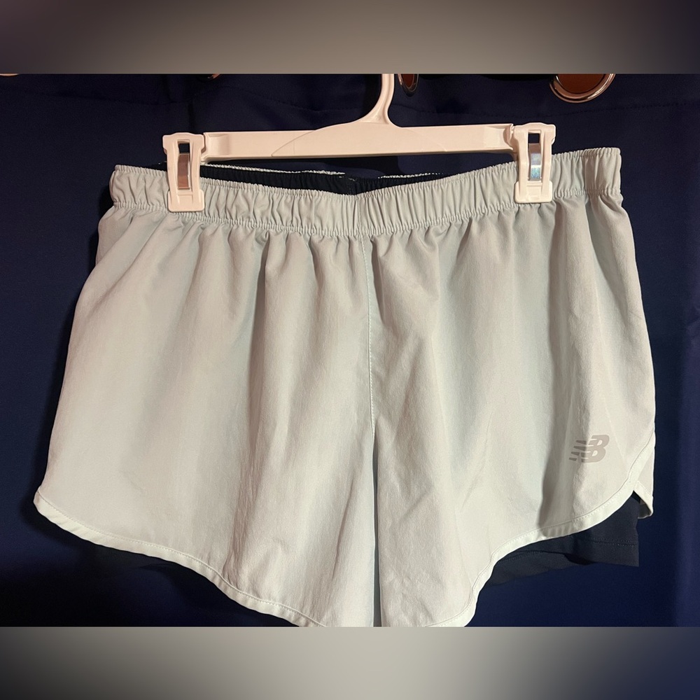 New Balance Mint Green Athletic Shorts Lightweight Elastic Waist